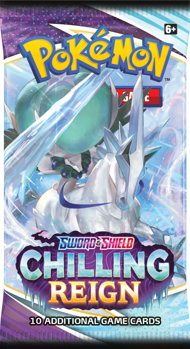 Ice Rider Calyrex pack art for Chilling Reign