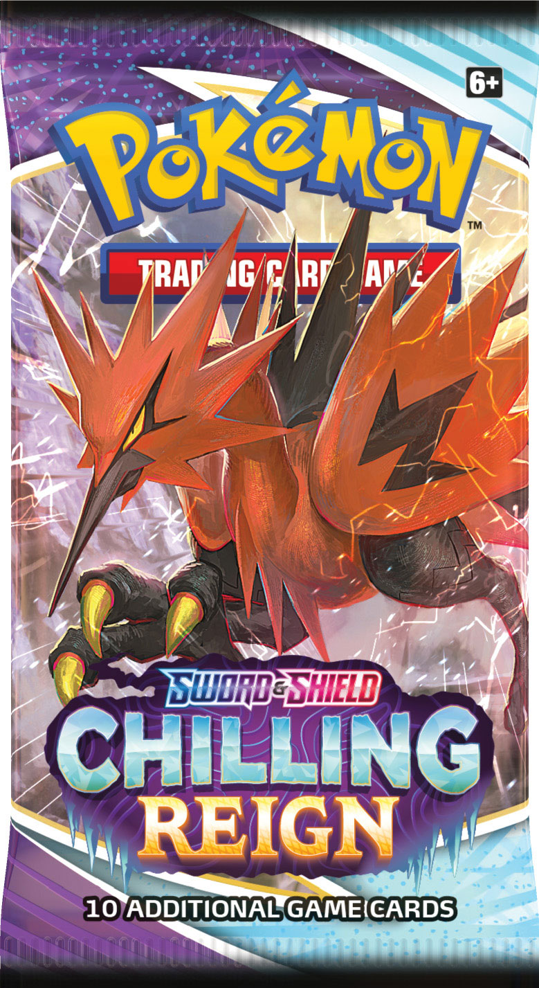 Galarian Zapdos pack art for Chilling Reign